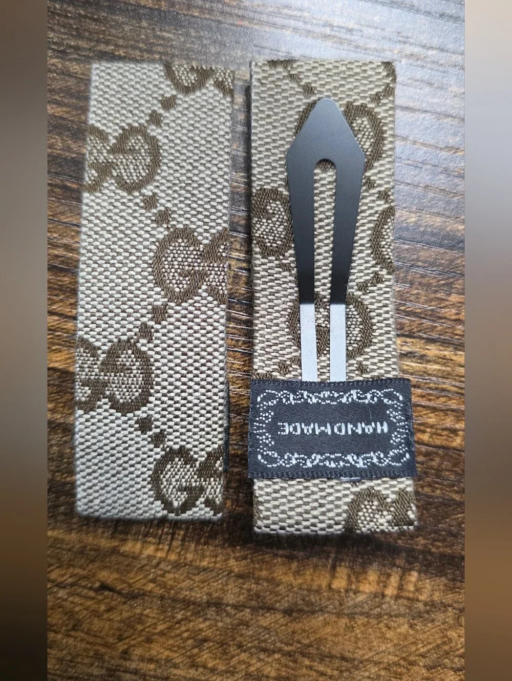 Designer-Inspired Beige Brown Monogram Fabric Strap - Women Accessories